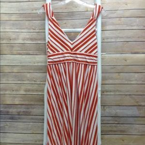 Patagonia Orange (Salmon) and white Striped dress